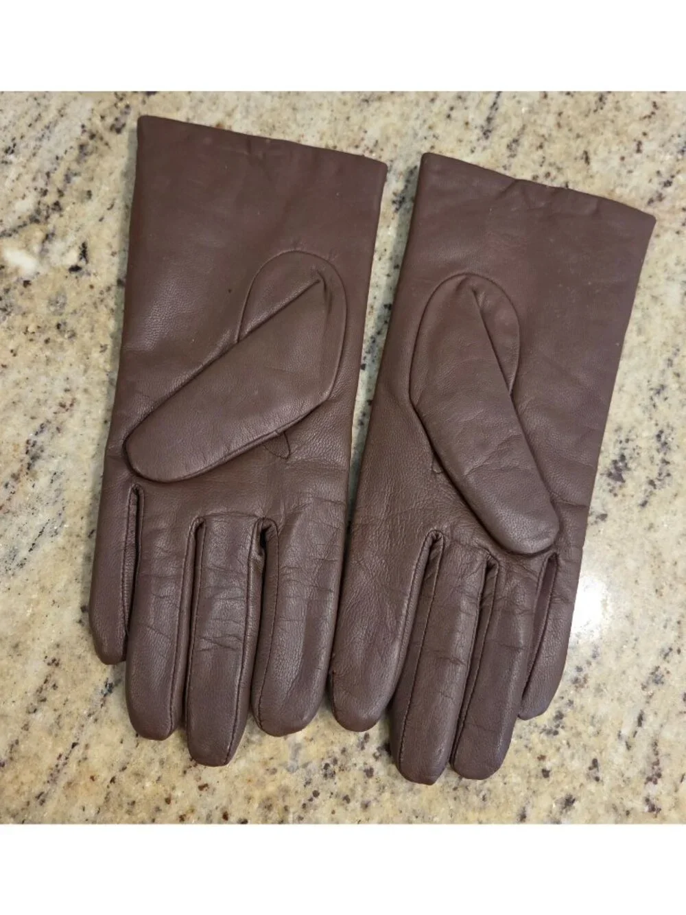 Isotoner Women’s Sz M 7.5 Thinsulate Lined Brown Leather Gloves - Picture 6 of 16